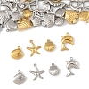 36Pcs 12 Styles Ocean 304 Stainless Steel Pendants STAS-FS0001-95-3
