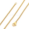 1.8mm Rack Plating Brass Box Chain Necklaces for Women Men MAK-L044-60G-2A-4
