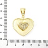 Brass Micro Pave Clear Cubic Zirconia Pendants KK-S510-31G-03-3