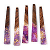 Transparent Resin & Walnut Wood Big Pendants RESI-N039-68F-1