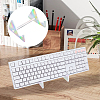 1-Tier Acrylic Keyboard Display Stands with Platinum Plated Iron Supports ODIS-WH20015-06A-03-6