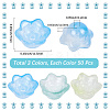 150Pcs 3 Colors Transparent Two Tone Spray Painted Glass Beads GLAA-LT0001-04C-2