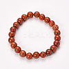 Natural Red Jasper Beaded Stretch Bracelets BJEW-Q692-19-10mm-1