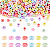350Pcs 7 Colors UV Plating Opaque Acrylic Beads MACR-TA0002-31-1