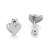 Tarnish Resistant 201 Stainless Steel Barbell Cartilage Earrings EJEW-R147-38-1