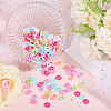 560Pcs 7 Colors Opaque Acrylic Linking Rings MACR-CA0001-41-5