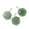 Faceted Natural Green Aventurine Pendants G-F340-03R-1