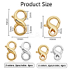 8Pcs 4 Styles Brass Double Opening Lobster Claw Clasps FIND-PH0021-16-2
