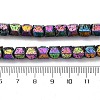 Electroplated Natural Lava Rock Beads Strands G-A256-D01-01H-4