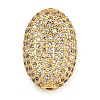 Rack Plating Brass Micro Pave Cubic Zirconia Charms KK-G513-74A-02G-1