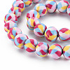 Handmade Polymer Clay Beads Strands CLAY-N008-054-06-3