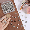 120Pcs Cross Tibetan Style Alloy Beads TIBEB-SP0001-10-3