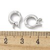 Brass Clear Cubic Zirconia Fold Over Clasps KK-A236-14P-2