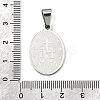 Non-Tarnish 304 Stainless Steel Pendants STAS-C102-09B-P-3