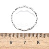 Anti-Tarnish Rhodium Plated 925 Sterling Silver Minimalist Wave Finger Ring for Women JR873A-3
