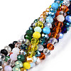 Electroplate Glass Beads Strands X-EGLA-N002-12J-5