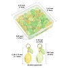 36Pcs 3 Colors Lemon Acrylic Pendants PALLOY-FS00059-02-4