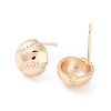 Brass Stud Earrings EJEW-F332-01G-2