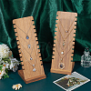 Cedarwood Jewelry Slan Back Pendant Necklace Organizer Display Stands ODIS-WH0078-23-4
