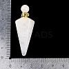 Natural Quartz Crystal Faceted Cone Openable Perfume Bottle Big Pendants G-L524-18G-11-4