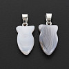 Natural Banded Agate/Striped Agate Pendants G-N326-128-B01-3