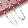 Tarnish Resistant 304 Stainless Steel Rolo Chain Necklaces NJEW-JN01228-03-3