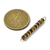 Natural Tiger Eye & Electroplated Synthetic Non-magnetic Hematite Heishi Connector Charms PALLOY-JF03291-06-2