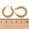 Iron Plating(IP) 304 Stainless Steel Twist Rope Hoop Earrings for Women EJEW-G298-07B-G-3