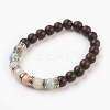 Natural Flower Amazonite Stretch Bracelets BJEW-JB03824-04-1