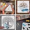Large Plastic Reusable Drawing Painting Stencils Templates DIY-WH0172-678-4