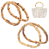 4Pcs 2 Styles D-Shaped Bamboo Bag Handles FIND-BBC0004-38-1