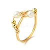 Shell Pearl Finger Ring RJEW-TA00115-1
