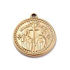 Ion Plating(IP) 304 Stainless Steel Pendants STAS-E187-08G-1