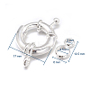 Brass Spring Ring Clasps KK-L082E-01S-3