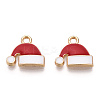 Golden Plated Alloy Enamel Charms ENAM-T009-96-RS-2