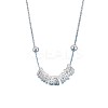 Brass Multiple Ring Pendant Necklaces for Women WG22367-01-5