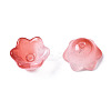 Transparent Two Tone Spray Painted Glass Beads GLAA-Q089-002B-006-4