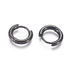 304 Stainless Steel Huggie Hoop Earrings EJEW-F111B-13mm-B-2