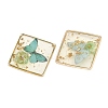 Transparent Epoxy Resin & Printed Pendants KK-F074-01D-2