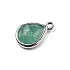 Natural Dyed Strawberry Quartz Faceted Pendants G-U019-05P-05-2