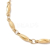 304 Stainless Steel Bar Link Chain Bracelets for Women BJEW-JB10589-01-3