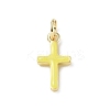 Real 18K Gold Plated Eco-Friendly Rack Plating Brass Enamel Pendants KK-F845-40G-06-1