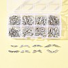 140Pcs 8 Styles Tibetan Style Alloy Beads TIBEB-FS0001-18-9