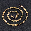 4Pcs 4 Style Rack Plating 304 Stainless Steel Twist Rope Chain Necklaces NJEW-GO0001-03D-4