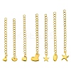 7Pcs 7 Styles 304 Stainless Steel Chain Extender STAS-FS0001-49G-1