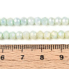 Anti-Tarnish Electroplate Rondelle Glass Beads Strands LS-EGLA-T021-4mm-17-05-4