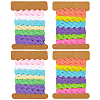 4 Cards 2 Styles  Polyester Wavy Fringe Trim Ribbon DIY-GF0009-48C-1
