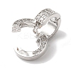 Ring Rack Plating Brass Micro Pave Clear Cubic Zirconia Twister Clasps KK-A225-16P-2