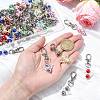 60Pcs 10 Colors Angel Acrylic & Alloy Pendant Decorations HJEW-CJ00064-4