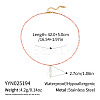 Ocean Theme Nautical Rhodonite Round Beaded Plastic Pearl Pendant Necklaces with 304 Stainless Steel End Chains for Women YQ6110-4-1